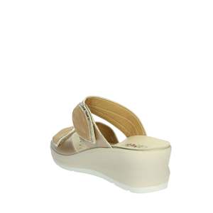 Cinzia Soft Donna Ciabatta Con Zeppa Platino Wedges <b>Sandals</b> Size 37 - Product Image 1
