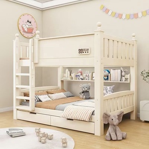 Cama <span class=keywords><strong>Litera</strong></span> Infantil de Madera Maciza Moderna, Duradera, Cómoda y Ecológica, <span class=keywords><strong>Litera</strong></span> Doble Multifuncional para Dormitorio - Product Image 4