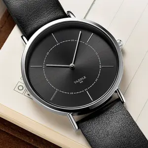 YAZOLE Z508 Bán Buôn Tối Giản Mans Mát Xem Leather Band Luxury Quartz Đồng Hồ Số Lượng Lớn Đồng Hồ Biểu Tượng Tùy Chỉnh Sản Xuất Tại Trung Quốc