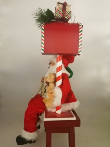 Adorno Navideño de Santa Claus Ecológico con Luz y Música, Diseño Nuevo de 24~36 Pulgadas, Rojo, para Buzón, Control Acústico - Product Image 3
