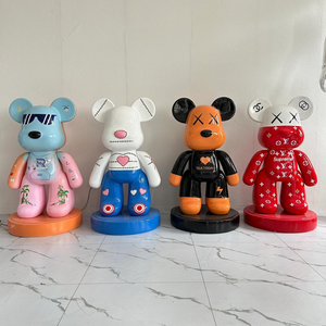 Kiểu dáng đẹp và phong cách đột phá ngoài trời Mall trang trí nguồn của nhà máy chất lỏng gấu tượng bền vật liệu sợi thủy tinh - Product Image 2