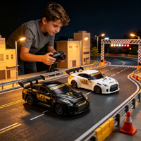 Voiture RC WGNRC S916Pro à l'échelle 1/43, voiture de course RC miniature de bureau, voiture RC miniature de poche, voiture de sport RC entièrement proportionnelle