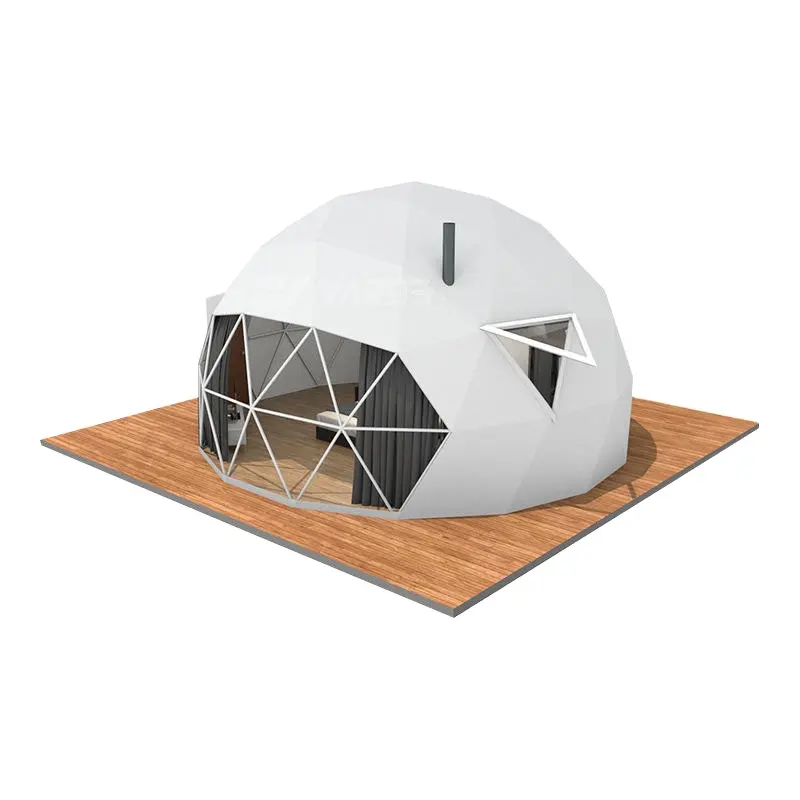 Model baru tabung baja galvanis panas kustom dengan Dipping plastik tanah resor seluler Kemah luar ruangan tenda tur