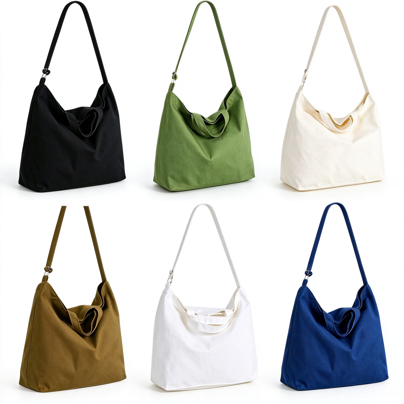 Solid Canvas Bag Adjustable Crossbody Shoulder