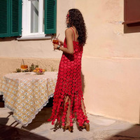 Robe Camisole d'Été en Gros, Robe Tendance Creuse, Robe Couleur Unie avec Logo Personnalisé, Vente Directe Usine