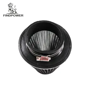<span class=keywords><strong>Kn</strong></span> Filtro de Cono de Entrada de Aire Universal Cónico Redondo de 3 "Cromo Coche/Camión/SUV - Product Image 3