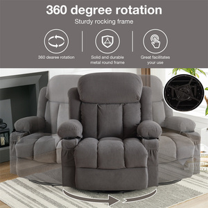 Sillón Reclinable Personalizable de 1 Plaza con Calefacción y Función de Balanceo para Sala de Estar W1521S00029, Sillón Reclinable Extra Grande - Product Image 2
