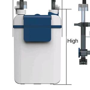 Paslanmaz Çelik Örgülü Süper Sessiz 3 Katmanlı Bakteriyel Akvaryum Filtresi, Çoklu Çıkış Modları, Küçük Balık Tankları için Akış Kontrolü - Product Image 2