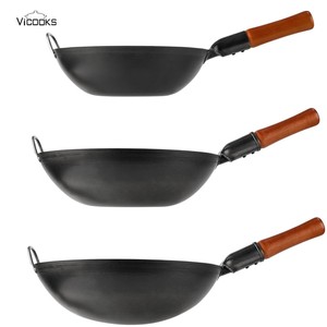 Sartén Wok <span class=keywords><strong>de</strong></span> acero al carbono Premium <span class=keywords><strong>de</strong></span> 17 "presazonada con espátula y cucharón - Product Image 5