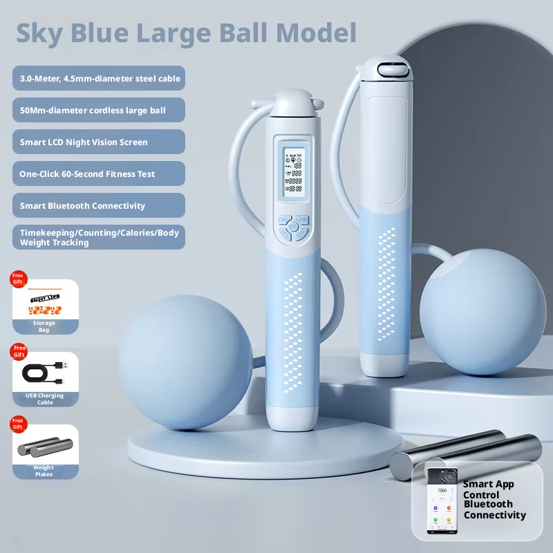 Large ball-blue weighted block eva zipper bag