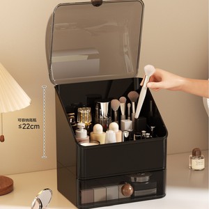 Cosmetic Storage <b>Box</b> With Drawers Pet Material Desktop <b>Makeup</b> Organizer For Skincare Products Dustproof Design - Product Image 2
