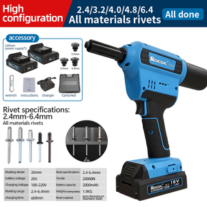 Heavy-Duty Cordless <b>Riveter</b> <b>Gun</b> Battery Operated Power Tool With High Efficiency RL-520 High-Efficiency Battery Provides Long-la - Product Image 6