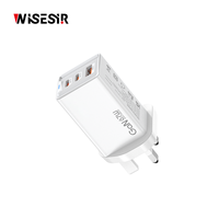 Station de charge rapide WISESIR 67W GaN PD, hub USB-C 2 ports, adaptateur de charge rapide OTP pour ordinateur portable 17 Pro Max, tablette