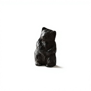Figura de Gato de Metal Niquelado Negro, Prensapapeles, Estatua de Animal Fundida, Arte Coleccionable, Decoración de Mesa para Hogar u Oficina - Product Image 1