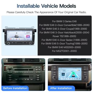 Reproductor de <span class=keywords><strong>DVD</strong></span> para Auto de 8.8 Pulgadas para BMW Serie 3 E46 M3 (1996-2006), CarPlay Inalámbrico y Android Auto, Navegación GPS, Sistema Multimedia Estéreo para Auto - Product Image 4