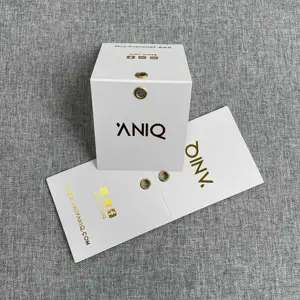 2023 HOT Free design Personalizado LOGO Premium roupas tags Impressão dobrável jóias vestuário etiqueta de papel Hang Tag