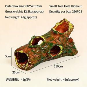 Bestseller Baiyi - Grotte cachette écologique pour reptiles, nid d'arbre artificiel non toxique, tronc d'arbre artificiel pour gecko léopard, lézard, aquarium - Product Image 6