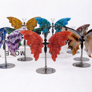 Kristal Penyembuhan Spiritual Alami Grosir, Ukiran Tangan Kristal Kupu-kupu, Kerajinan Seni Dekorasi - Product Image 5