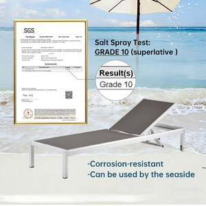Kim loại chải nhôm tối giản ngoài trời bãi biển Sun <span class=keywords><strong>Lounger</strong></span> với Sling - Product Image 4