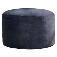 Fauteuil pouf rond en velours côtelé, siège individuel, canapé paresseux portable pour salon, garnissage en éponge, couleur personnalisable, option de taille personnalisée