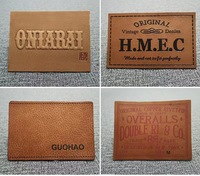 Conception personnalisée Logo PU Étiquette en cuir pour jeans