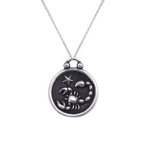 Collana di 12 <span class=keywords><strong>segni</strong></span> <span class=keywords><strong>zodiacali</strong></span> in acciaio inox ciondolo elegante ciondolo di moda gioielli regalo catene lunghe collane all'ingrosso - Product Image 3
