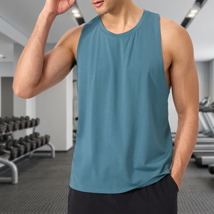 Camiseta sin mangas transpirable de secado rápido, tejida, 100% algodón, para hombre, camiseta muscular, para gimnasio, entrenamiento, deporte. - Product Image 6