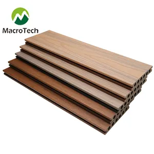 New Teak Outdoor Flooring Coextrusion Wpc Plastic Wooden Composite Decking Boards