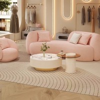 Canapé-lit moderne en velours crème, canapé modulaire en tissu, design durable pour villa, école, salon, réception, espace de repos pour les invités, rempli