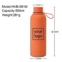Gourde isotherme personnalisée en acier inoxydable à petite ouverture avec poignée gravée, portable pour le sport et les activités de plein air