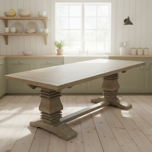 Mesa de Comedor Cuadrada de Madera Maciza Estilo Rústico Moderno, 5 Plazas, para Apartamentos y Hoteles, Requiere Ensamblaje - Product Image 4