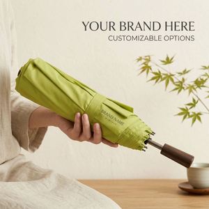 Nouveauté - Parapluie pliant automatique - Nylon Premier 8k - Multicolore - Vente en gros - Avec poignée en caoutchouc - Product Image 3