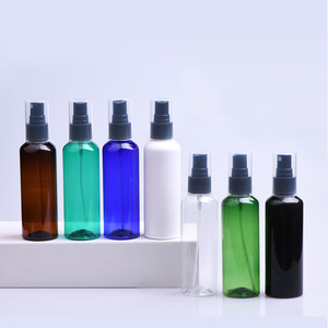50ml 100ml 150ml 200ml 300ml White clear cosmetic pet plastic spray bottle / Empty amber mist spray pump bottles in stock