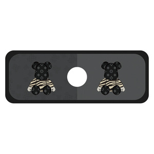 Tapis de robinet de cuisine à motif d'ours rayé en fibre de polyester, antidérapant, séchage rapide, pour évier, design contemporain - Product Image 4