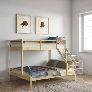 Lits jumeaux en <span class=keywords><strong>bois</strong></span> de style nordique Offre Spéciale pour bébés sur un <span class=keywords><strong>lit</strong></span> superposé en <span class=keywords><strong>bois</strong></span> pour enfants à prix réduit - Product Image 4