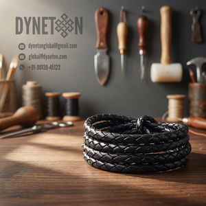Braided <b>Leather</b> Cord for Jewelry Making Necklace <b>Bracelets</b> Fashion Accessories All Sizes and Colors Full-Grain Original <b>Leather</b> - Product Image 1