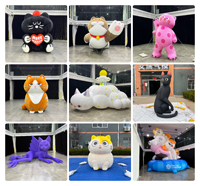 Mascotte de chat gonflable publicitaire pour décoration commerciale, chat noir gonflable, modèle d'animal gonflable personnalisé