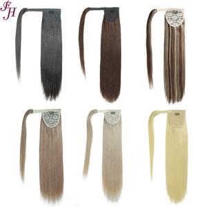 Extensions de cheveux en queue de cheval en gros de l'usine FH, extensions à nouer avec clip, cheveux brésiliens - Product Image 4