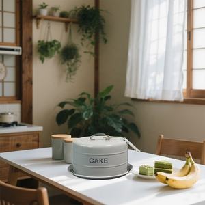 עוגה פח אחסון אוויר הדוק עוגה לכסות את עוגת קישוט כפרי קישוט עוגה דקורטיבית מעמד גבינה עוגת הגשה מחזיק צלחת תצוגה - Product Image 5