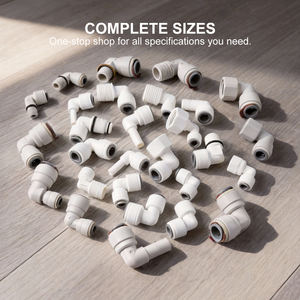 Pasokan Pabrik Sambungan Cepat Elbow 90 Derajat 1/4 inci 3/8 inci 1/<span class=keywords><strong>2</strong></span> inci Konektor POM Push Fit untuk Pemurni Air RO Mesin Kopi - Product Image 6