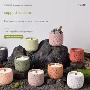 Venta Directa de Fábrica: Contenedores Creativos de Cemento Vacíos para Velas, Tazas de Regalo con Fragancia Romántica para Decoración del Hogar, Estilo Clásico - Product Image 2