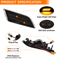 Luces Laterales LED Ámbar Blancas para Automóvil Mercedes-Benz Clase C W204 C250 C300 C350 C63 AMG, Lámpara de Señal de Giro 12V OE