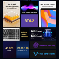Laptop portabel Notebook N95 N5095, harga termurah baru 15.6 inci, Pc Laptop Ips tampilan 4 inti dengan sidik jari