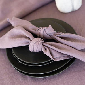 <span class=keywords><strong>Serviette</strong></span> en lin bleu marine pour mariage, meilleure qualité, teinte à la main, 100% lin, faite à la main, sac OPP, moderne, douce, unie, teinte à la main, designs personnalisés, 50 pièces - Product Image 3
