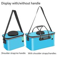 Seau à poisson pliable en EVA épaissi TG 30-50CM avec pompe à oxygène en option pour la pêche en plein air et le camping