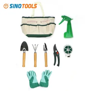 Mini garden tool set for children 7 pcs kids gardening tool set in bag