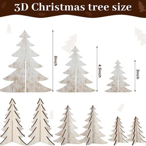 Décoration de Noël en bois 3D pour table, style ferme, pour intérieur, en peuplier, écologique - Product Image 2