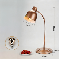 Lampe chauffante alimentaire professionnelle réglable avec col de cygne flexible pour buffet, hôtel, restaurant et traiteur