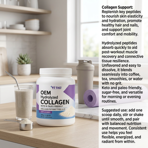 Collagène hydrolysé OEM, peptides de type I et III, poudre non aromatisée, compatible Keto et Paleo, pour la santé de la peau, des cheveux, des ongles et des articulations - Product Image 6