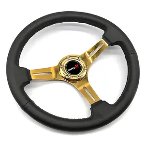 Xe Đua Chỉ Đạo Wheel 350 Mét Sâu Món Ăn Da Chính Hãng Trôi Vàng & Đen Chỉ Đạo Wheel